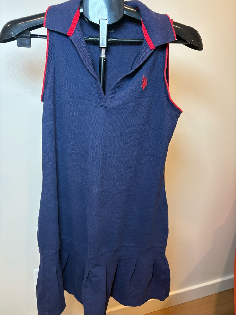 U.S. Polo Assn. Navy Polo Dress with Red Trim - Picture 6 of 8